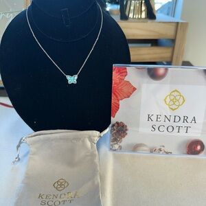 Kendra Scott Blue Butterfly Necklace in Silver  *NEW*
